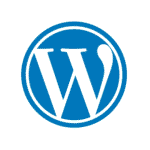 WordPress logo representing expertise in website development and management
